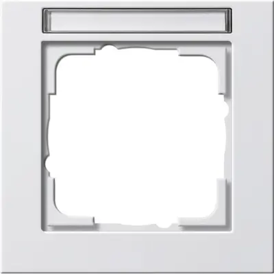 Gira Abdeckrahmen 1-fach Beschriftungsfeld E2 weiß matt (109122)