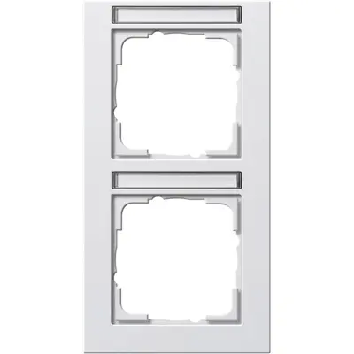 Gira Abdeckrahmen 2-fach vertikal Beschriftungsfeld E2 weiß matt (110222)