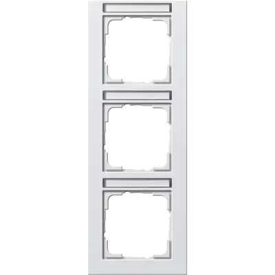 Gira Abdeckrahmen 3-fach vertikal Beschriftungsfeld E2 weiß matt (110322)