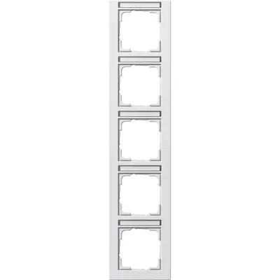 Gira Abdeckrahmen 5-fach vertikal Beschriftungsfeld E2 weiß glänzend (111529)