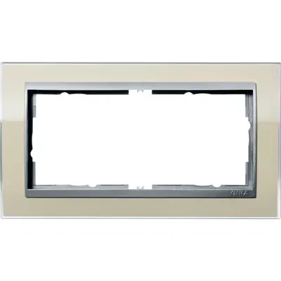 Gira Abdeckrahmen 2-fach Event Klar sand glänzend/aluminium matt (1002776)