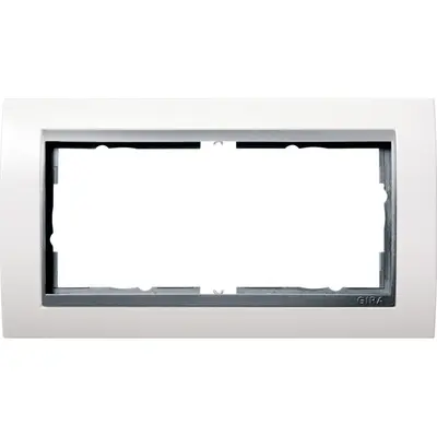 Gira Abdeckrahmen 2-fach Event weiß glänzend/aluminium matt (1002806)