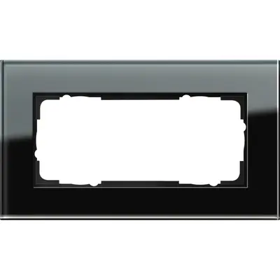 Gira Abdeckrahmen 2-fach Esprit glas schwarz (100205)