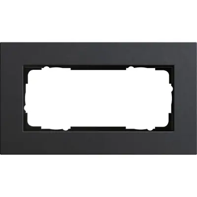 Gira Abdeckrahmen 2-fach Esprit linoleum-multiplex anthrazit (1002226)