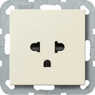Gira Steckdose EURO-US System 55 creme glänzend (284001)