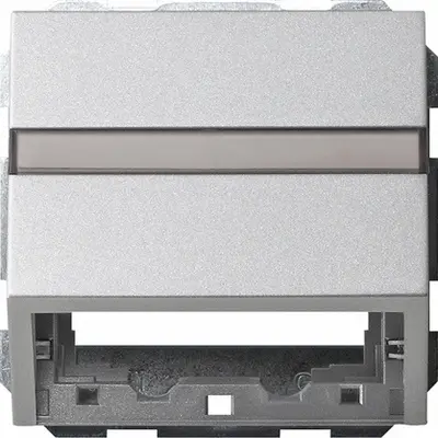 Gira Universelle Datenkappe mit Tragring System 55 aluminium matt (087026)