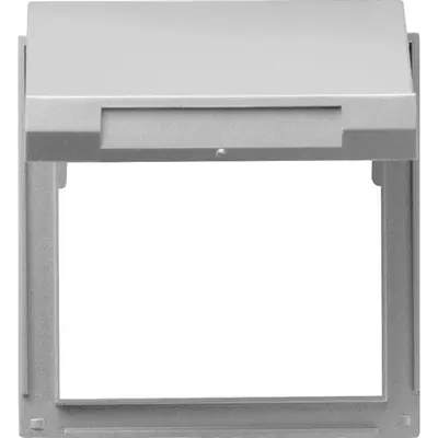 Gira adapterrahm mit Klappdeckel TX44 aluminium (065465)