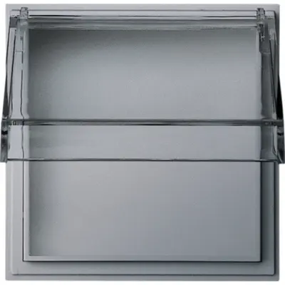 Gira adapterrahm mit Klappdeckel transparentem TX44 aluminium (040965)