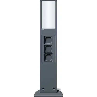 Gira e-Säule Licht + 3x Leereinheit 769 mm Gira Energiesäule Anthrazit (134928)