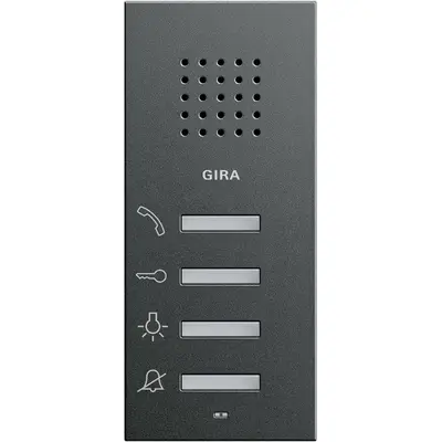 Gira Wohnungsstation Audio Aufputz System 55 Anthrazit matt (125028)