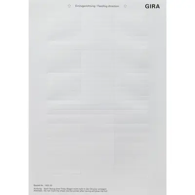 Gira beschriftungsbögen 51,2 x 7 mm Zubehör (145500)