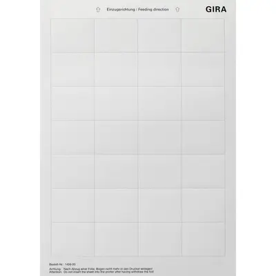 Gira beschriftungsbögen 46,9 x 36,9 mm Zubehör (145600)