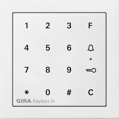 Gira Gira Keyless In Codetastatur Flächenschalter Reinweiß (2605112)