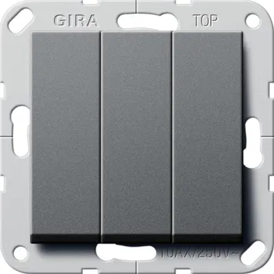Gira Wippschalter 3fach Aus-Schalter System 55 Anthrazit matt (283028)