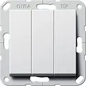 Gira wippschalter BS 3-fach Aus System 55 F Alu (283026)