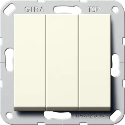 Gira Wippschalter 3fach Aus-Schalter System 55 Creme glänzend (283001)