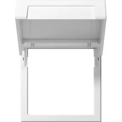 Gira Montagerahmen 45 x 45 mm mit Klappdeckel System 55 weiß glänzend (265803)