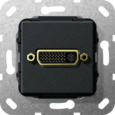 Gira DVI (24+5) Kpl. Einsatz Schwarz m (564410)