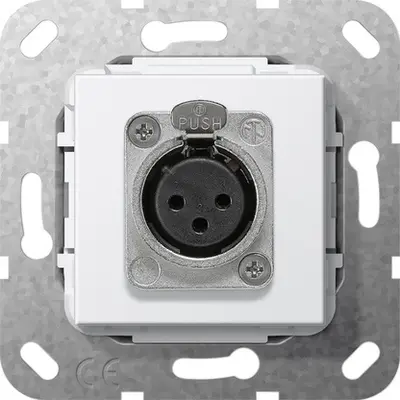 Gira XLR-Buchse D-Serie Einsatz Reinweiß (566703)