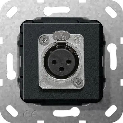 Gira XLR-Buchse D-Serie Einsatz Schwarz m (566710)