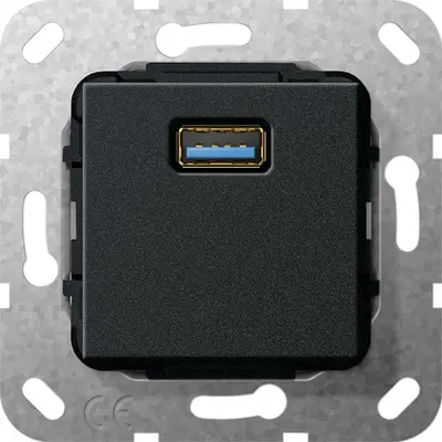 Gira USB 3.0 A Kpl. Einsatz Schwarz m (568210)