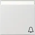 Gira wippe Beschriftungsfeld symbol Klingel System 55 weiß matt (067327)