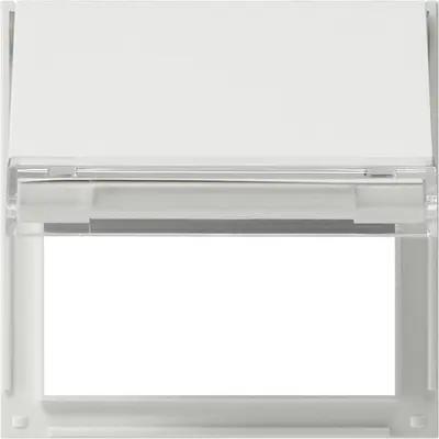 Gira adapterrahm mit Klappdeckel und Beschriftungsfeld TX44 weiß (068066)