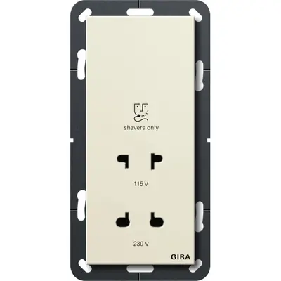 Gira Rasiersteckdose 115 - 230 V creme glänzend (282001)