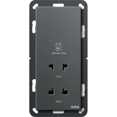 Gira Rasiersteckdose 115 - 230 V anthrazit matt (282028)