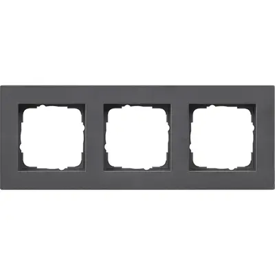 Gira Abdeckrahmen 3-fach E2 flach anthrazit matt (0213235)