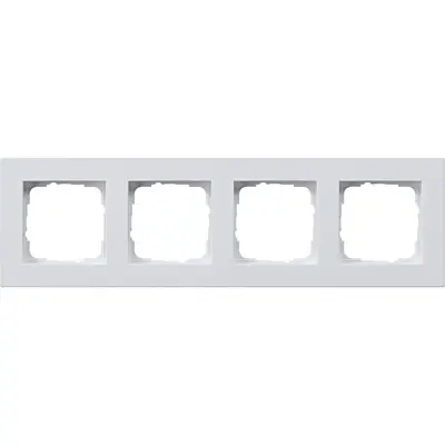 Gira Abdeckrahmen 4-fach E2 flach weiß matt (0214225)