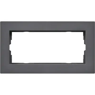 Gira Abdeckrahmen 2-fach ohne Mittelseg E2 flach anthrazit matt (1002235)