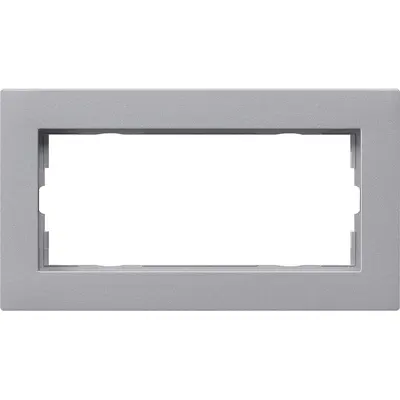 Gira Abdeckrahmen 2-fach ohne Mittelseg E2 flach aluminium matt (1002255)