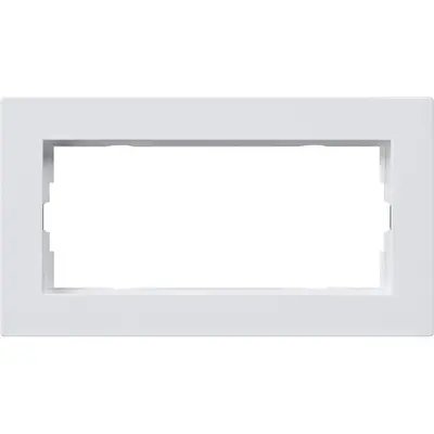 Gira Abdeckrahmen 2-fach ohne Mittelseg E2 flach weiß glänzend (1002295)