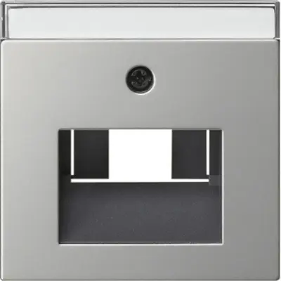 Gira Zentralplatte mit Beschriftungsfeld für RJ45-Anschlussdose 1- und 2-fach System 55 edelstahl (0284600)