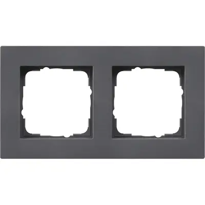 Gira Abdeckrahmen 2-fach E2 flach anthrazit matt (0212235)