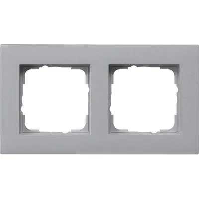 Gira Abdeckrahmen 2-fach E2 flach aluminium matt (0212255)