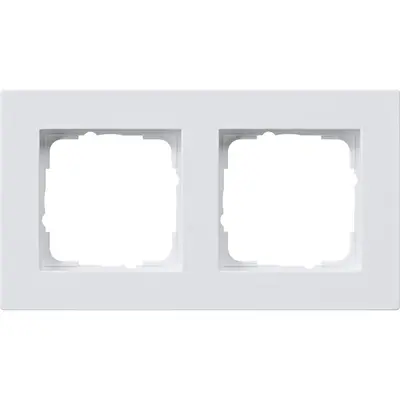Gira Abdeckrahmen 2-fach E2 flach weiß glänzend (0212295)