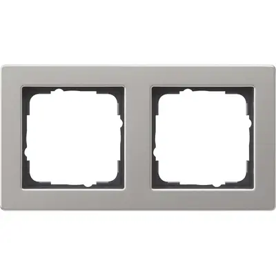 Gira Abdeckrahmen 2fach E2 edelstahl (021233)