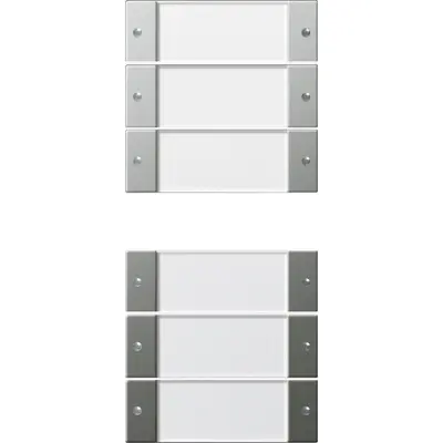Gira wippenset 6-fach (3+3) BSF System 55 Klar/Edelstahl (2136600)