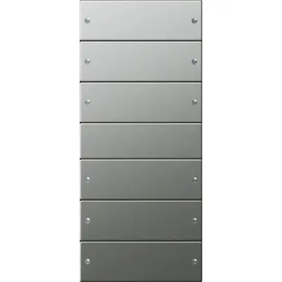 Gira wippenset 6-fach (3+3) System 55 Edelstahl (2136601)