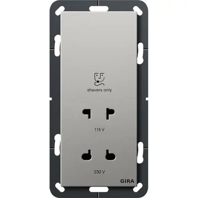 Gira Rasiersteckdose 115 - 230 V edelstahl (2820600)