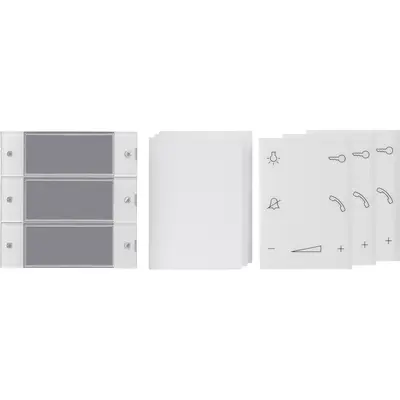 Gira wippenset 3-fach Wohnungsstation System 55 Klar (850400)