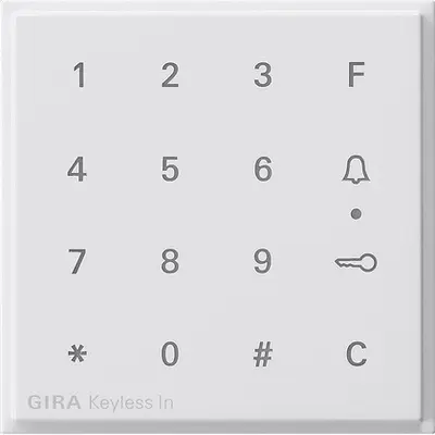 Gira aufsatz Codetastatur Gira TX44 Reinweiß (851366)