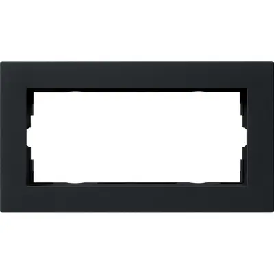 Gira Abdeckrahmen 2-fach ohne Mittelseg E2 flach schwarz matt (1002095)