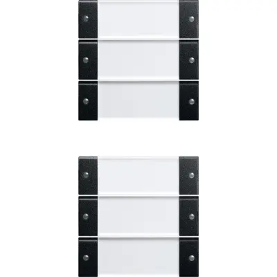Gira wippenset 6-fach (3+3) BSF System 55 Klar/Schwarz m (2136005)