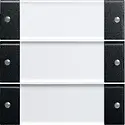 Gira Wippenset 3-fach mit Beschriftungsfeld System 55  schwarz matt (2133005)