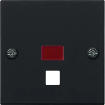 Gira abdeckung mit Kontrollfenster für Zugschalter/-taster System 55 schwarz matt (0638005)