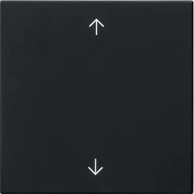 Gira System 3000 Jalousie/Tastdimmer bedienaufsatz mit pfeilsymbole System 55 schwarz matt (5361005)