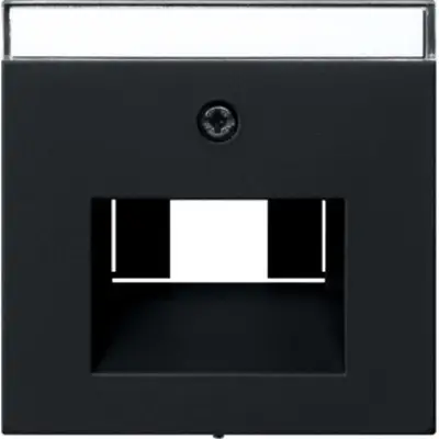 Gira abdeckung RJ45 Netzwerk-anschlussdose Beschriftungsfeld 1&2fach System 55 schwarz matt (0284005)